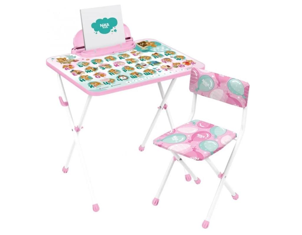 Комплект nika стол стул маленькая принцесса кп2 17 600x45 см розовый фиолетовый