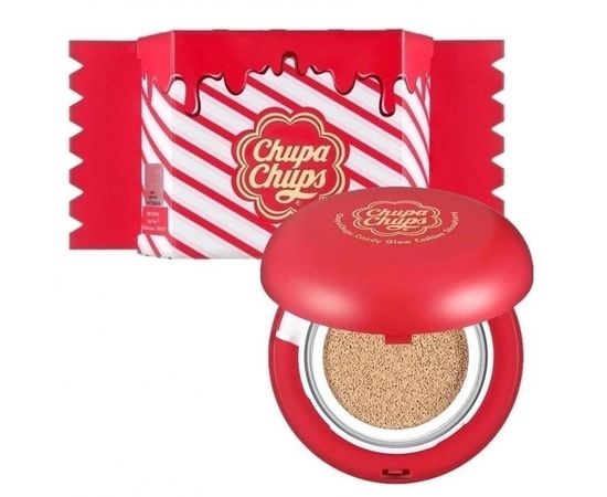 ТОНАЛЬНАЯ ОСНОВА-КУШОН ДЛЯ ЛИЦА Chupa Chups Candy Glow Strawberry Spf50+ PA++++, код 6458429