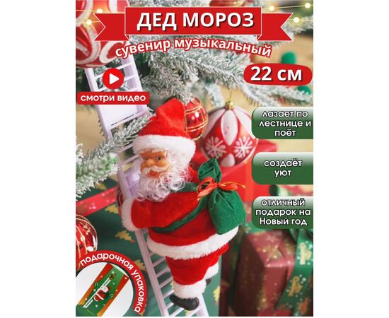 ДЕД МОРОЗ НА ЛЕСТНИЦЕ, код 4735411